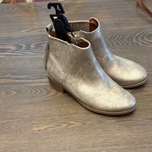 Kids' Silver Ankle Booties